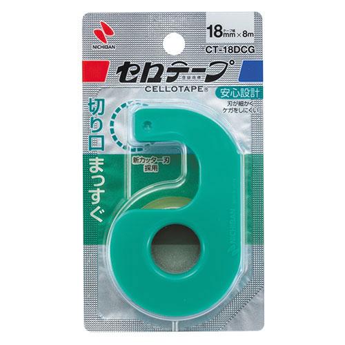 ニチバン 【10個セット】  小巻セロテ-プカッター付 18mm グリーン 取り寄せ商品