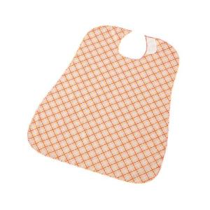 アズワン さわやか食事用エプロン チェック ピンク  取り寄せ商品