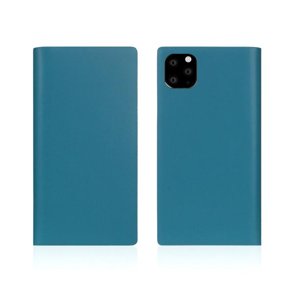 iPhone 11 Pro Calf Skin Leather Diary ブルー 仕入先在庫品