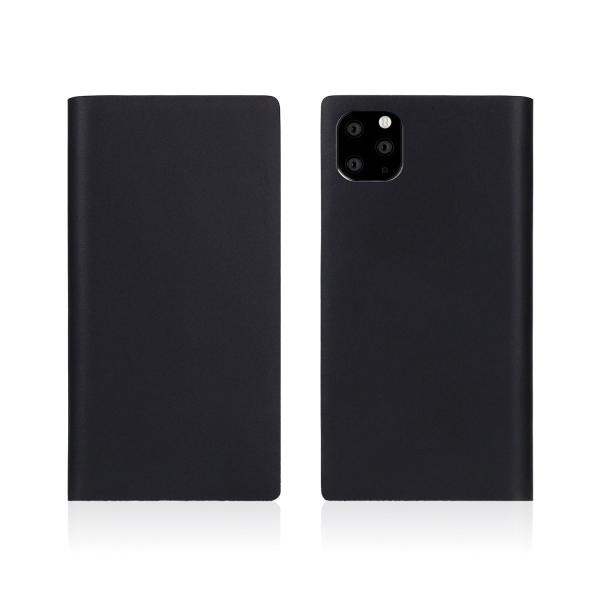 iPhone 11 Pro Calf Skin Leather Diary ブラック 仕入先在庫品