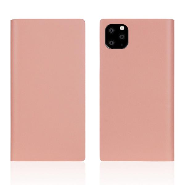 iPhone 11 Pro Max Calf Skin Leather Diary ベビーピンク 仕...