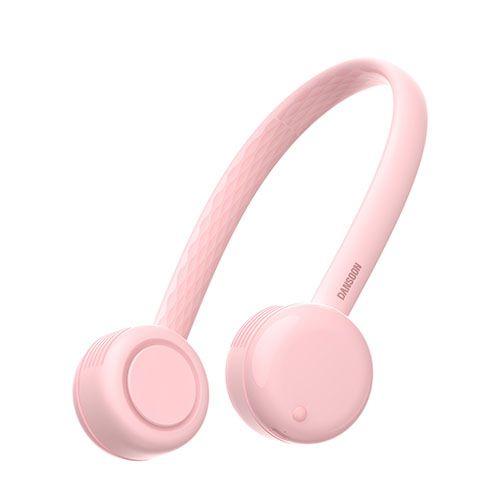 FLEX 羽根なし首かけ扇風機 ベビーピンク 取り寄せ商品