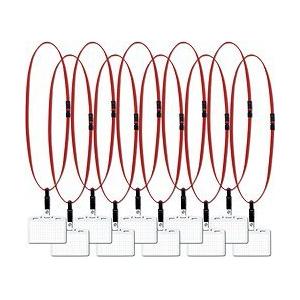 ナフ-SD180-10R 吊り下げ名札セット<アイドプラス>2Wayソフト赤10P 取り寄せ商品