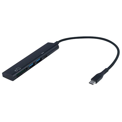 USB3.2Gen1Type-C3ポート(Cx1 Ax2)&amp;SDカードリーダー・ライターアルミコン ...