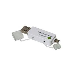 Ｄｉｇｉｏ　２ USB2.0 カードリーダー・ライター microUSB SDカード ホワイト 取り寄せ商品｜nanos