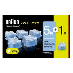 Braun (ブラウン) 5個+1個入　シェーバー専用 洗浄液 取り寄せ商品