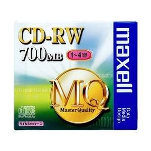 CD-RW・1-4倍速対応・容量700MB・1枚パック・1枚ずつプラケース入り 目安在庫=△