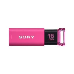 ソニー USB3.0ノックスライド式USBメモリーポケットビット16GBピンク 目安在庫=○