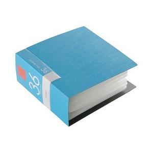 CD＆DVDファイルケース ブックタイプ 36枚収納 ブルー 取り寄せ商品