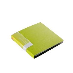 CD＆DVDファイルケース ブックタイプ 12枚収納 グリーン 取り寄せ商品