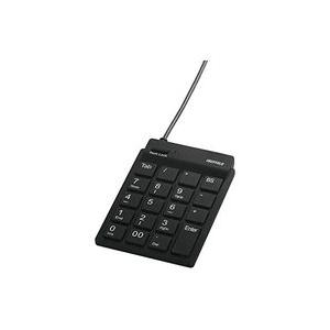 BSTKH08BK スリムテンキーボード USB2.0ハブ/Tabキー付き ブラック 取り寄せ商品