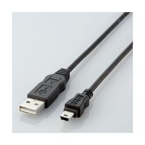 EU RoHS指令準拠USBケーブル A:miniB 2.0m ブラック USB-ECOM520 目...