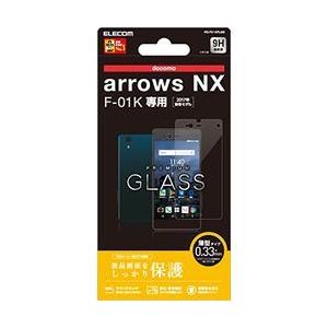 エレコム arrows NX(F-01K) ガラスフィルム 0.33mm PD-F01KFLGG 取り寄せ商品