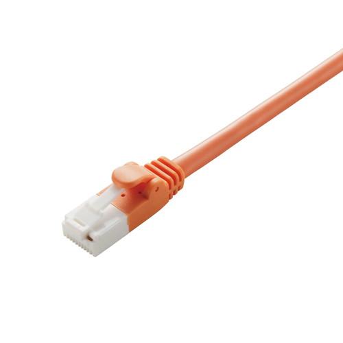 RoHS CAT5E 爪折れ防止 LANケーブル 1m 簡易パッケージ(オレンジ) 目安在庫=△