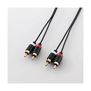 AVケーブル 音楽伝送 RCAピンプラグ×2-RCAピン×2 ブラック 3.0m メーカー在庫品