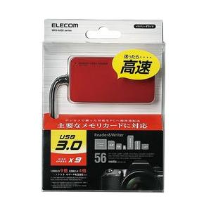 エレコム メモリリーダライタ USB3.0 SD・microSD・MS・XD・CF対応 レッド メーカー在庫品｜nanos