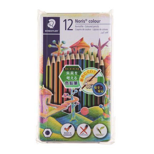 ノリス　カラー色鉛筆　メタルケース入り　１２色セット 目安在庫=○