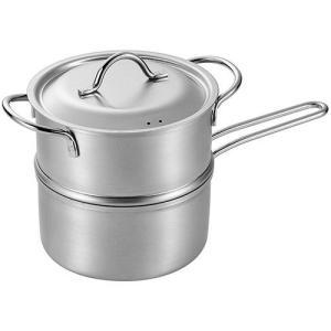 燕三条 蒸し器 片手鍋 両手鍋 14cm ステンレス製 日本製 2way