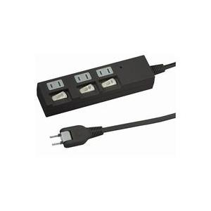個別スイッチ付節電タップ ブラック 取り寄せ商品