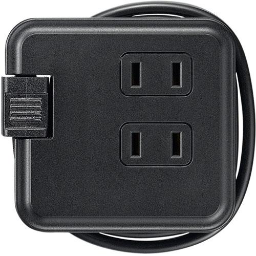 巻取りモバイルタップ3個口0.6m ブラック 取り寄せ商品