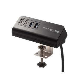 USB PD対応クランプ式AC充電器（PD65W・C×2＋A×2・ブラック） メーカー在庫品