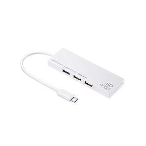 USB Type Cコンボハブ カードリーダー付き ホワイト USB-3TCHC16W メーカー在庫...