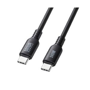 USB2.0 Type-C シリコンケーブル(PD240W・0.5m・ブラック) メーカー在庫品