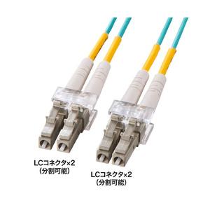 メガネ型光ファイバケーブル(マルチ50μmOM3、LC×2-LC×2、20m) メーカー在庫品