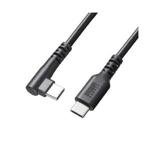 USB 2.0 Type-Cケーブル(C-C・片側L型コネクタ・60W・2m) 取り寄せ商品