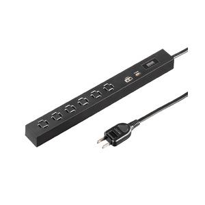 スリムタップ(AC6個口・A1+C1・PD33W・3m・ブラック) メーカー在庫品