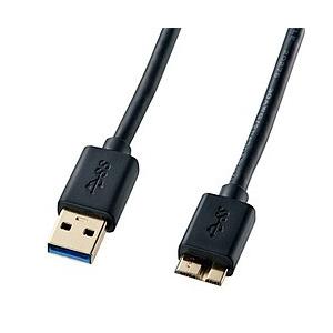 サンワサプライ USB3.0マイクロケーブル(A-MicroB) 1m ブラック KU30-AMC10BK 取り寄せ商品