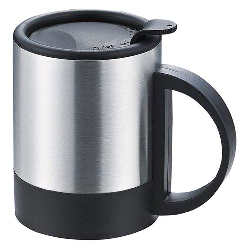 フタ付Wステンレスマグ300ml 【約φ80×108mm】   取り寄せ商品