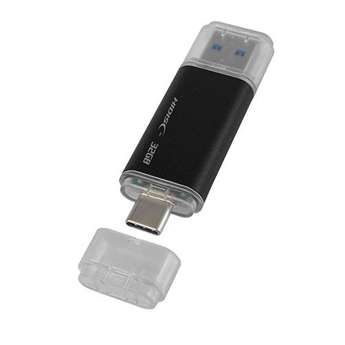 HIDISC USB3.2 Gen2 Type-C &amp;Type-A搭載 フラッシュドライブ 32GB...