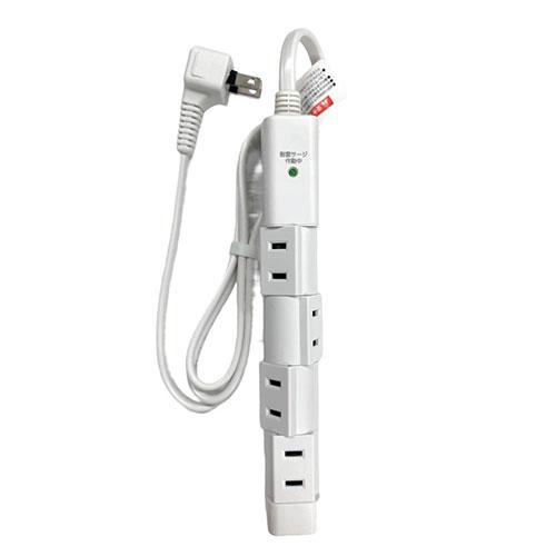 回転式電源タップ 4個口 1m ホワイト 目安在庫=△
