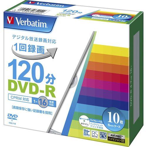 DVD-R(Video with CPRM) 120分 1-16倍速 1枚5mmケース(透明)10P...