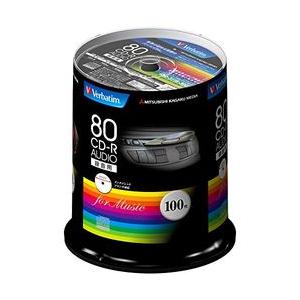 CD-R (Audio) 1回記録用 700MB 80分 48倍速 100枚スピンドルケース100P...