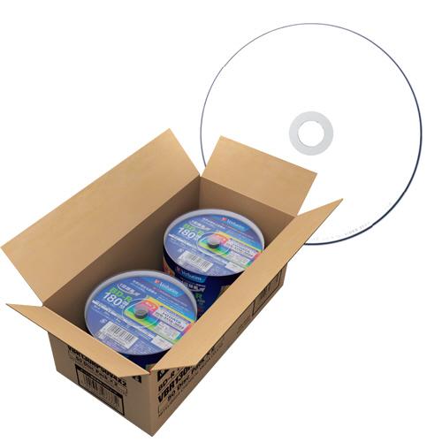 録画用BD-R130分 6倍速ホワイトワイドプリンタブル スピンドル 1箱(100枚:50枚×2パッ...