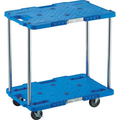 ルートバン 2段式 400×600 4輪自在S付 青 1台 取り寄せ商品