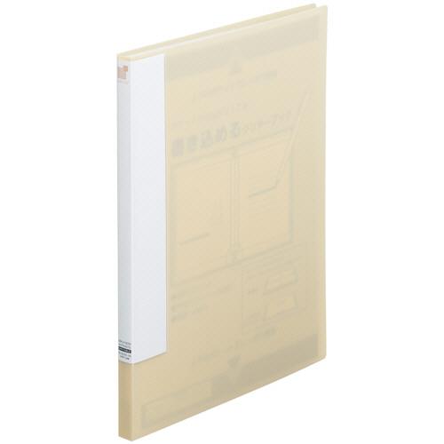 CUBE FIZZ 書き込めるクリヤーブック A4タテ 20ポケット ベージュ 1セット(10冊) ...