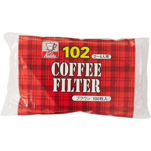 コーヒーフィルター 102濾紙 100枚入 ブラウン【80セット】 取り寄せ商品