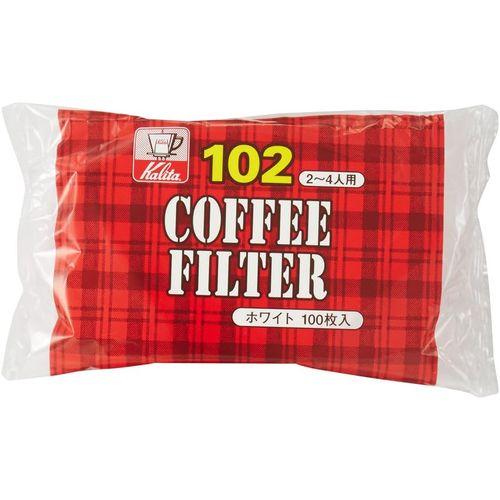 コーヒーフィルター 102濾紙 100枚入 ホワイト【80セット】 取り寄せ商品