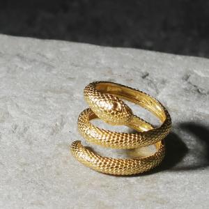 Cold I's ブッシュバイパー 3連 巻きつき リング 10〜25号 シルバー925