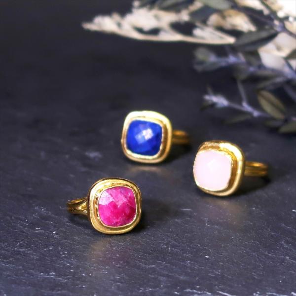 天然石 リング 指輪 レディース 22金 22K アンティーク ゴールド 天然石リング 大ぶり 大粒...