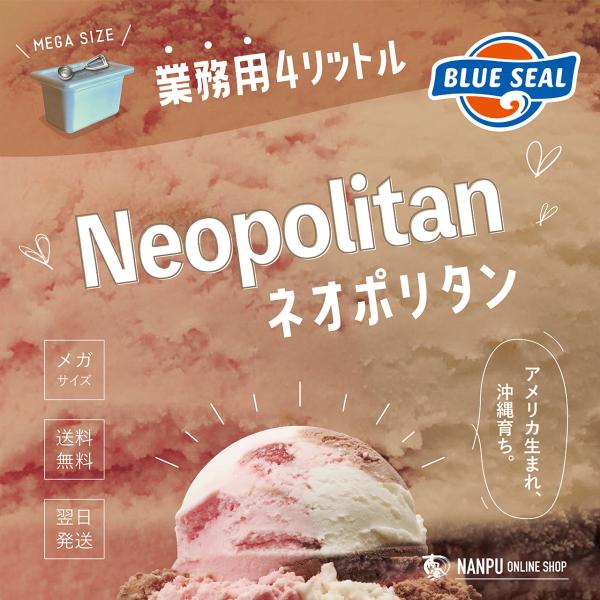 アイス ブルーシール ネオポリタン 通販 業務用 大容量 4リットル 沖縄 アイスクリーム 仕入れ ...
