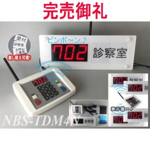 病院や店内の受付番号表示システム　ＮＢＳ−ＴＤＭ４Ｎ　ナンバーボード(受付番号表示器)表示器４台のセット｜nanzu