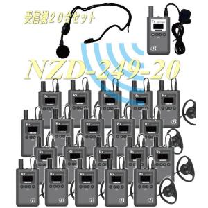 音声ガイドイヤホン２０台セット　ＮＺＤ−２４９ー２０　ビーガイドＰＬＵＳ　無線送信機＆受信機