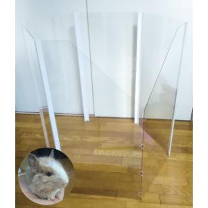 デグー、チンチラ透明サークル・部屋んぽサークル  ペットサークル（高さ91cm） 折りたたみペットサークル 部屋んぽフェンス