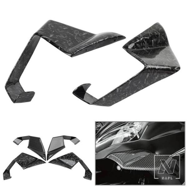 【並行輸入品】2 PCS バイク用エアロダイナミクス ウィングレット フロントスポイラー フェアリン...