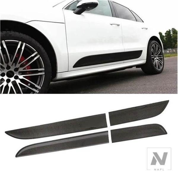 【並行輸入品】ドアパネルトリムボディスカートモールディングトリムサイドドアプロテクターポルシェマカン...