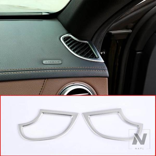 【並行輸入品】2個/セット ABSクロームダッシュボードエアコンアウトレットカバートリム メルセデス...